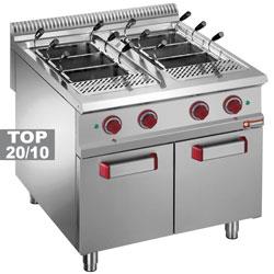 Cuiseur à pâtes électrique - 2 cuves 40 litres sur meuble fermé (sans paniers) - Modèle E9/CPA8_0