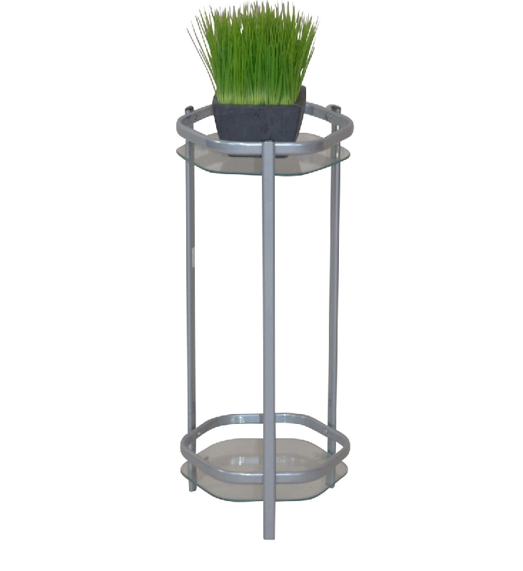 Décoshop26 - Support / étagère pour plante en métal couleur aluminium 45 cm MED05119 - 3000334833623_0