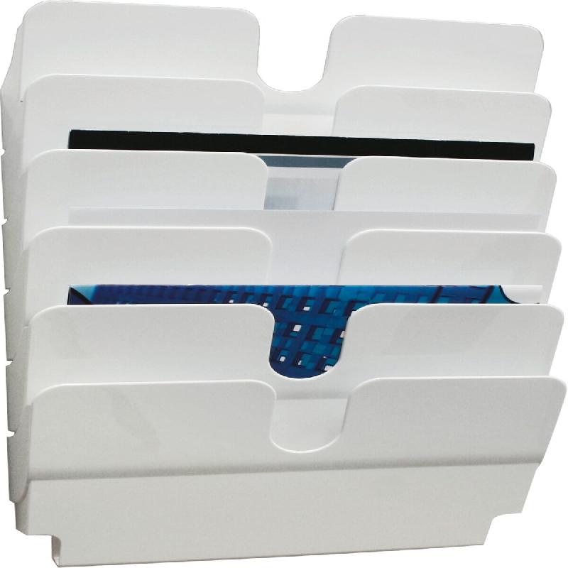 Durable Présentoir mural Flexiplus 6 A4 LS, pour documents A4 paysage, blanc - blanc plastique 1700014011_0