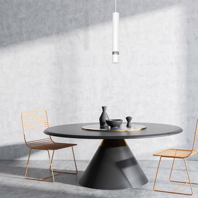 EKO-LIGHT SUSPENSION JOKER, BLANC/ARGENT, À 1 LAMPE