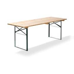 Essentials Table de brasseur - Pliable - Bois - 2200700mm - Qualité brasserie - Lot de 2 - Veba - vert 30070_0