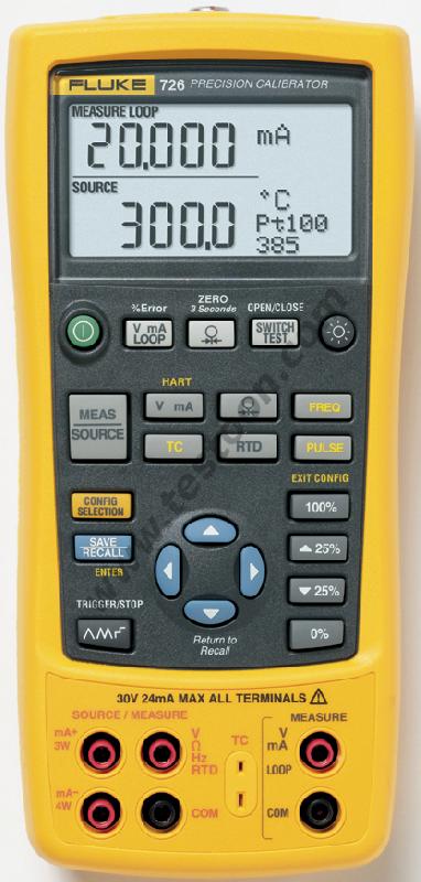 CALIBRATEUR DE PROCESS MULTIFONCTION, SOURCE MA/MV/V/OHM/HZ/RTD/TC - FLU726