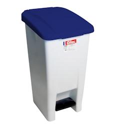 GILAC Poubelle à pédale économique 60 L, 80 L, 120 L - avec roues - 5 couleurs - 60 L - Bleu G618010 - bleu 3573678699526_0