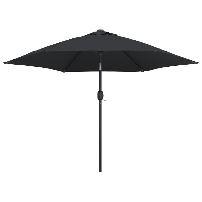 Helloshop26 - Parasol d'extérieur avec poteau en métal 300 cm noir 02_0008280 - noir métal 3000442647761_0