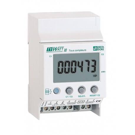 INDICATEUR DE CONSOMMATIONS TYWATT 30 - DELTADORE