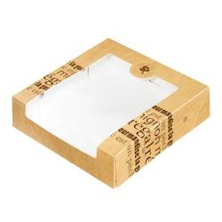 Boîte pâtissière décor Saveurs Nature 190x190x55mm x 300 JORIDEAL - marron en carton 3519400619158_0