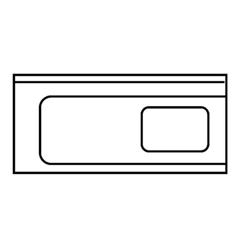 KBS Gastrotechnik KBS Table d'arrivée 1 cuve, montage à gauche avec rebord 1200x700x850 mm - inox 20390010_0