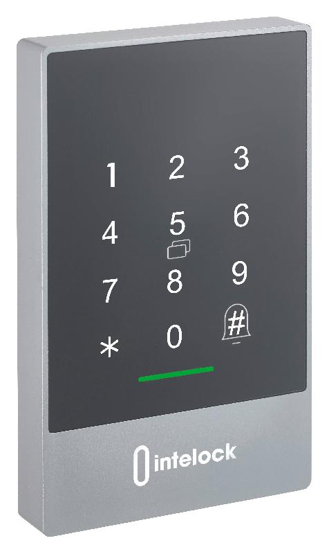 Lecteur de carte - Digicode mural IP66 RFID/Bluetooth - Aluminium et verre trempé - INTELOCK - Réf 00078933_0