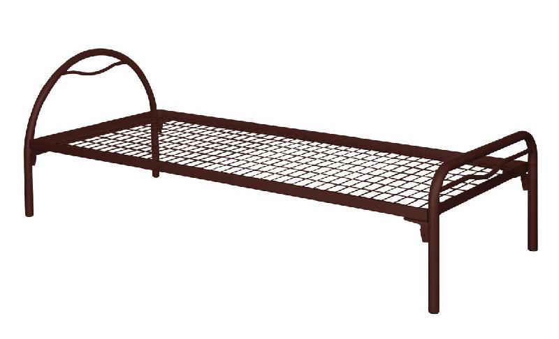 LIT TÊTE ARCEAU MÉTAL ALBA SOMMIER TREILLIS 90X190CM COLORIS BRUN GIVRÉ - MANUTAN COLLECTIVITÉS