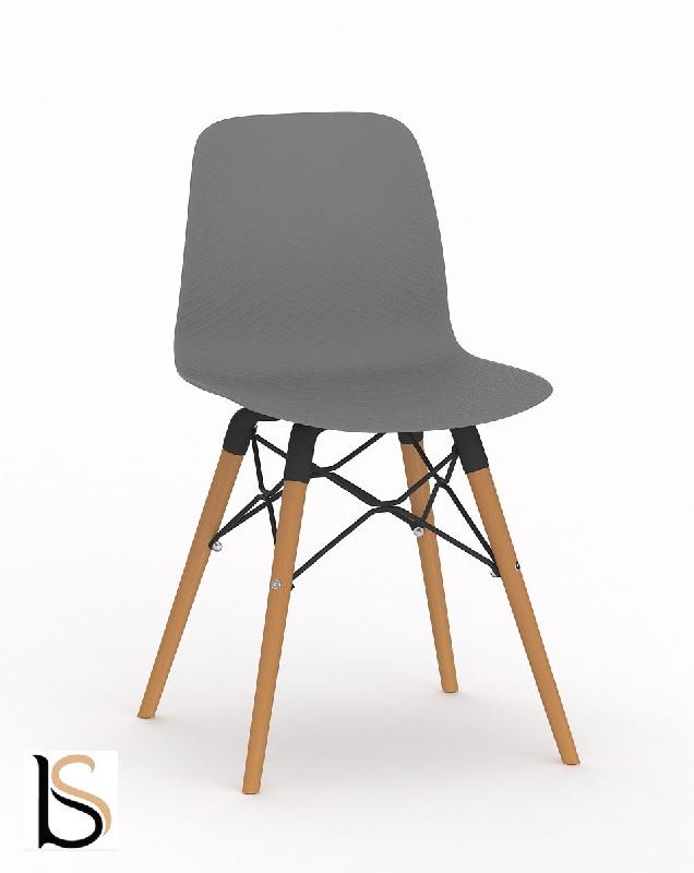 Lot de 4 chaises Design Nut - Mobel Linea. - Gris_0