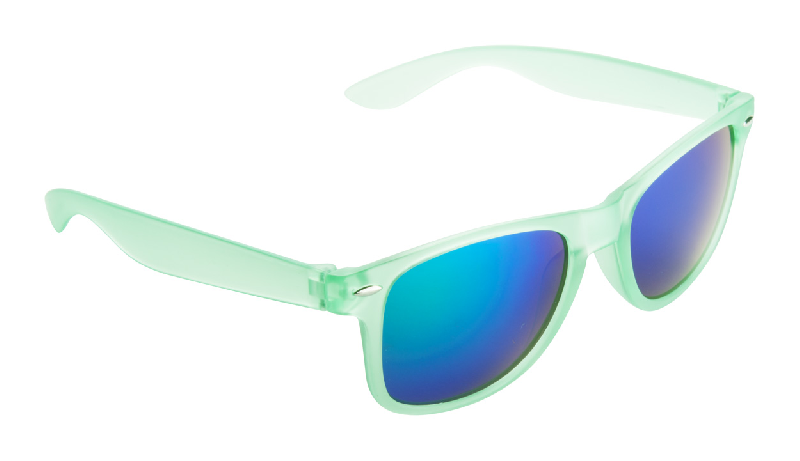 Lunettes de soleil en plastique - monture transparente - protection UV400 - couleur verte_0
