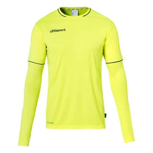 MAILLOT DE GARDIEN DE FOOT ENFANT - UHLSPORT - SAVE JAUNE FLUO/NOIR