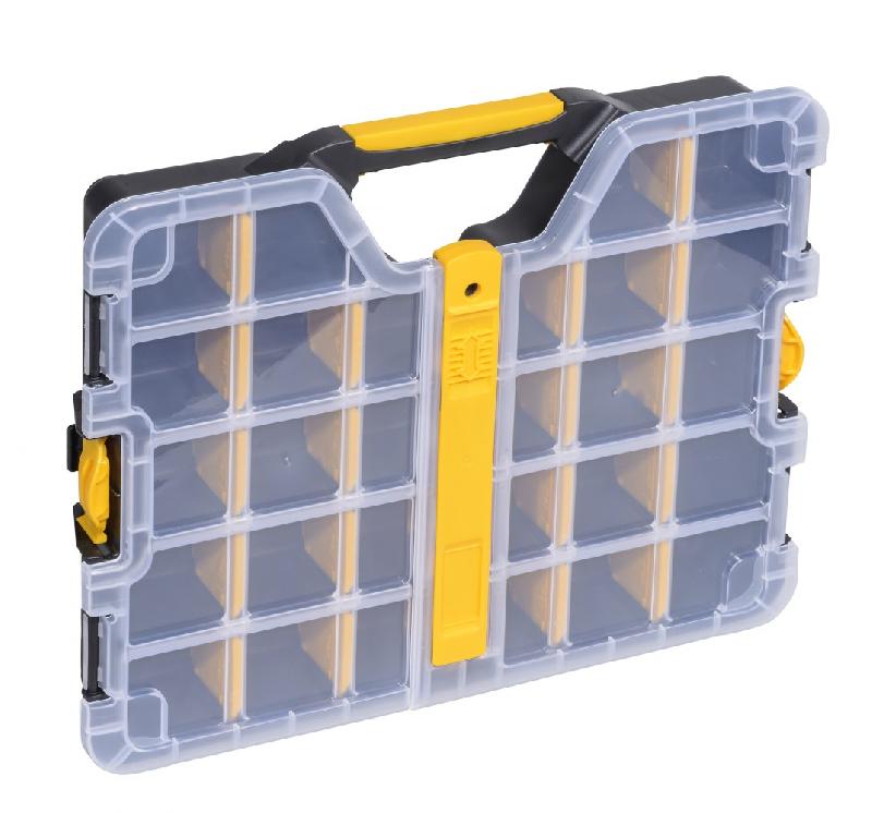 Malette plastique ALLIT - 27 compartiments amovibles - 36,5 x 6,2 x 29,5 cm - Noir_0