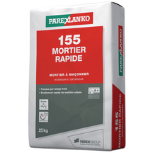 Mortier rapide 155 - sac de 25kg - Réf. 1409314 - Prise rapide et Granulométrie 2mm_0