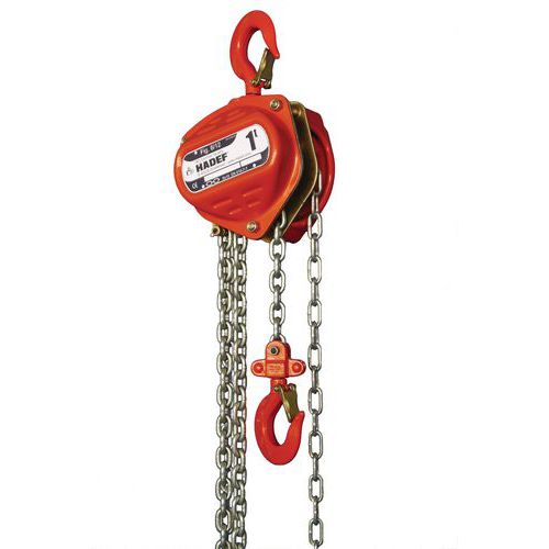 PALAN MANUEL 8/12 1 000 KG - HAUTEUR LEVÉE 3M - HADEF
