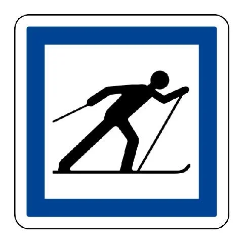 Panneau CE6b - Point de départ d'un circuit de ski fond_0