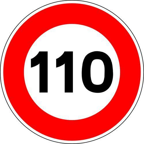 PANNEAU LIMITATION VITESSE 120 KM/H-450MM-CL2 - KELIAS