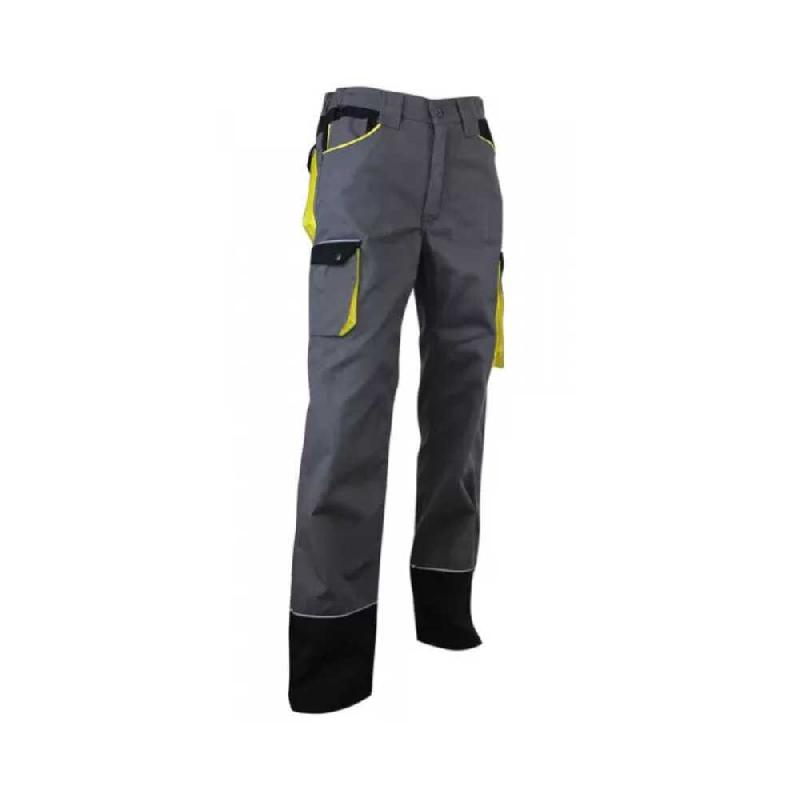 Pantalon de travail LMA SECHOIR 60% coton 40% polyester gris noir jaune taille 46 LMA LEBEURRE - 46/48 multicolore textile 866972_0