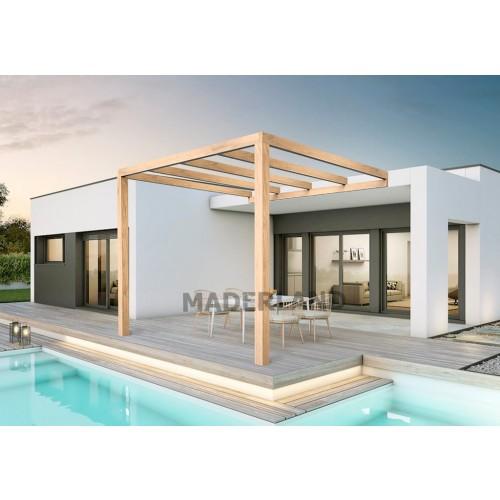 PERGOLA EN BOIS ADOSSÉE BURGOS 3X3 M MADERLAND
