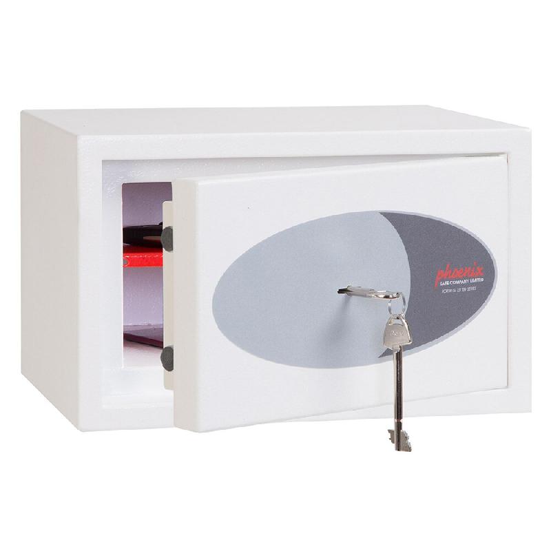 Phoenix Safe Phoenix Fortress SS1181K Coffre-fort de sécurité certifié S2 avec serrure à clé - blanc métal SS1181K MKII_0