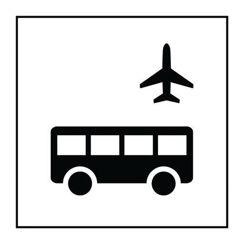 PICTO AUTOBUS D'AÉROPORT GRAVOPLY NOIR/BLANC 350X350