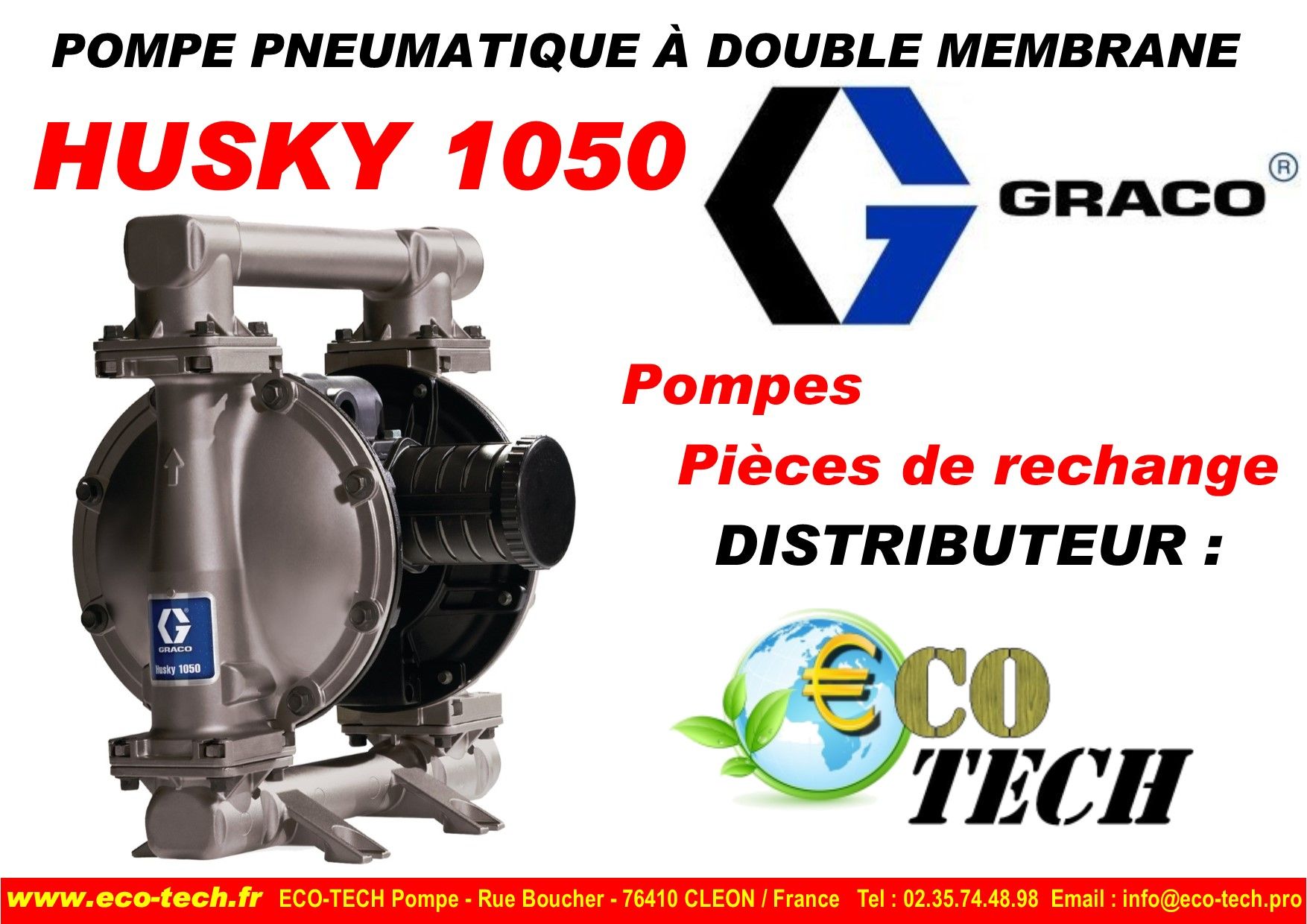 Pompe pneumatique à double membrane husky 1050 graco grand est auvergne_0
