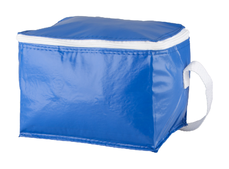 Sac isotherme - fermeture éclair en PVC avec renfort aluminium - capacité 6 boîtes de 0,33L - couleur bleu_0