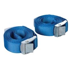 Sangles d'Arrimage avec Boucle à Came 2,5 m x 25 mm – Lot de 2 – Sécurisez Vos Charges Facilement - Silverline - noir 5024763042898_0