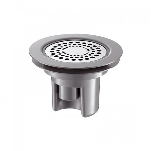 SIPHON SOL SOUPLE AVEC GRILLE INOX DIAMÈTRE 114 MM ET SORTIE INTÉGRÉE DIAMÈTRE 40 MM DELABIE