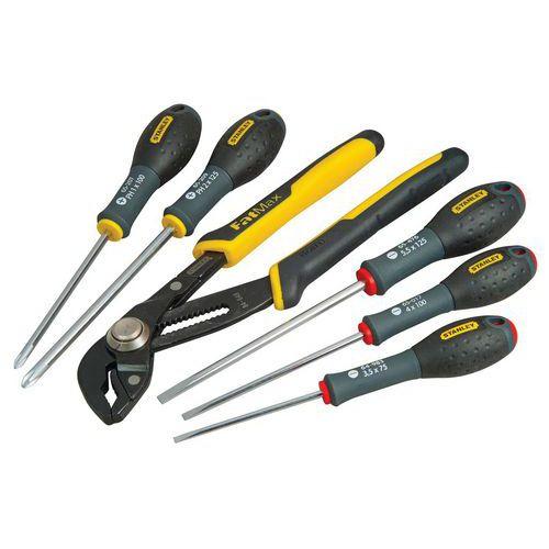 STANLEY 1 JEU DE 6 PIÈCES (PINCE MULTIPRISE, TOURNEVIS ÉLECTRICIEN ET PH) FATMAX®