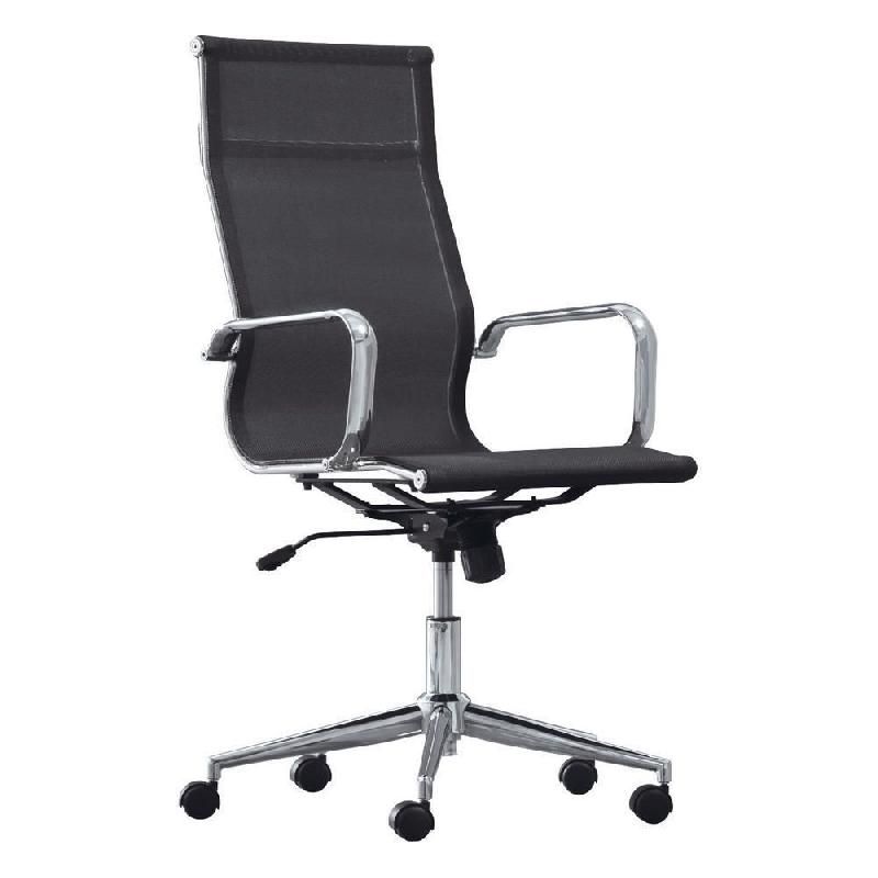 STAPLES FAUTEUIL DIRECTION MADISON 2 MAILLE FILET HAUTEUR AJUSTABLE AVEC ACCOUDOIRS À ROULETTES HAUTEUR DOSSIER 62 CM NOIR