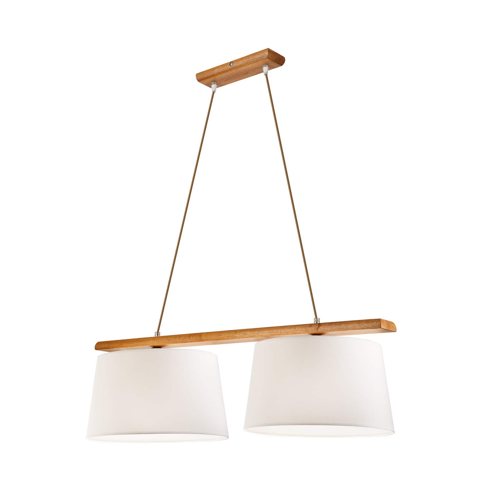 LAMKUR SUSPENSION SWEDEN À 2 LAMPES, CHÊNE RUSTIQUE