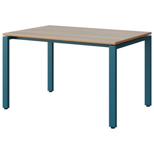 TABLE MALIBU 120X80 T5 SOUDÉ STRA ALAISÉ ACACIA/BLEU 5025