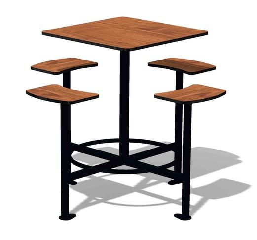 Table pique-nique Haute - 4 places - Moka en HPL_0