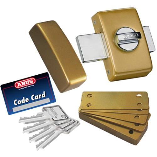 VERROU DE PORTE BOUTON/CYLINDRE 45 MM - BRONZE - V83 STYL' ABUS