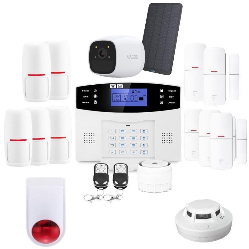 Alarme maison connectée - Lifebox Evolution Secure Kit 14 - GSM sans fil avec détecteurs, sirène extérieure et caméra solaire_0