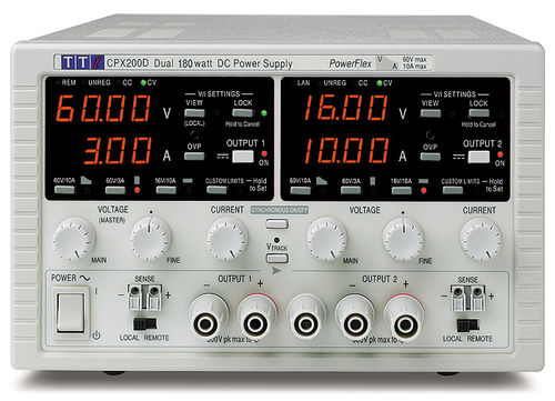 ALIMENTATION DC DOUBLE AVEC RÉGULATION POWERFLEX, 360W, 2X 60V/10A, USB,RS232,LAN, GP