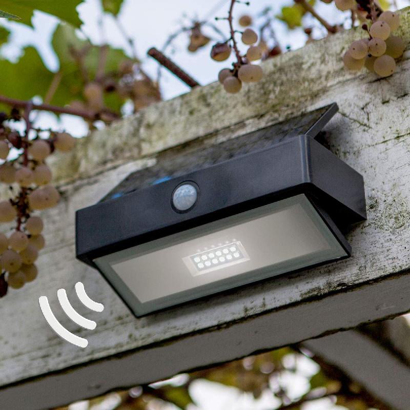 LUTEC APPLIQUE MURALE SOLAIRE ARROW AVEC LED, DÉTECTEUR
