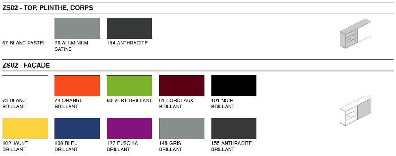 Armoire de bureau avec porte coulissante brillante - MDD - Gris anthracite, Gris brillant_0