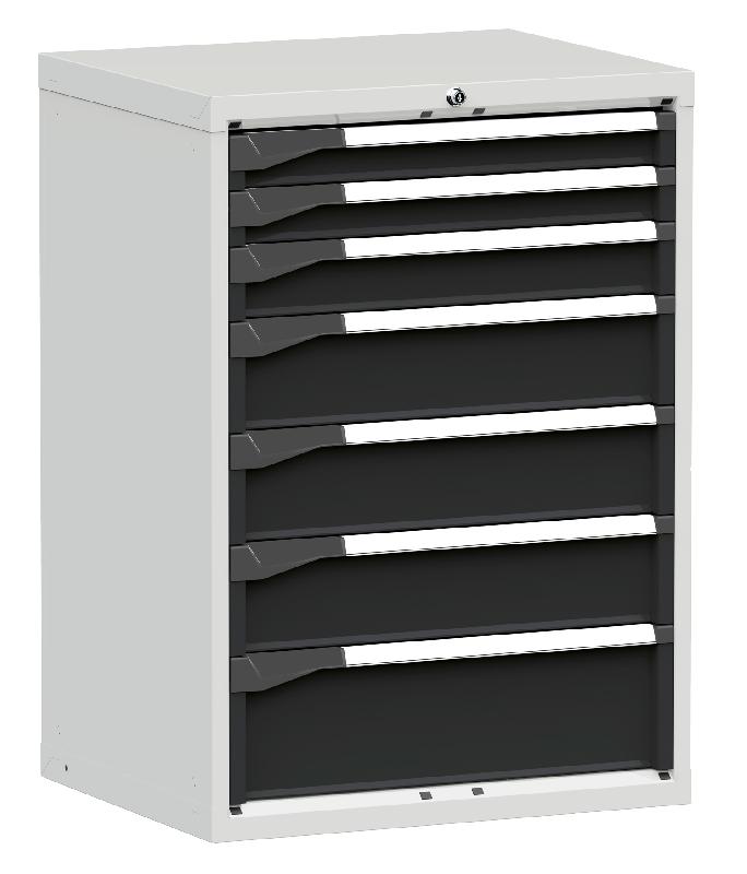 ARMOIRE MÉTALLIQUE 7 TIROIRS NOVALP S GRIS RAL 7035+7016