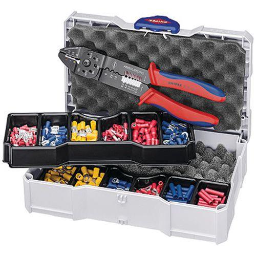 COFFRET DE SERTISSAGE PINCE À SERTIR 97 32 240 ET COSSES PRÉ-ISOLÉES - KNIPEX