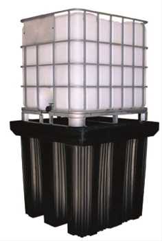 Bac de rétention plastique 1 cuve - 1050 litres de rétention - BAC1050P - préhensible sur 2 côtés_0