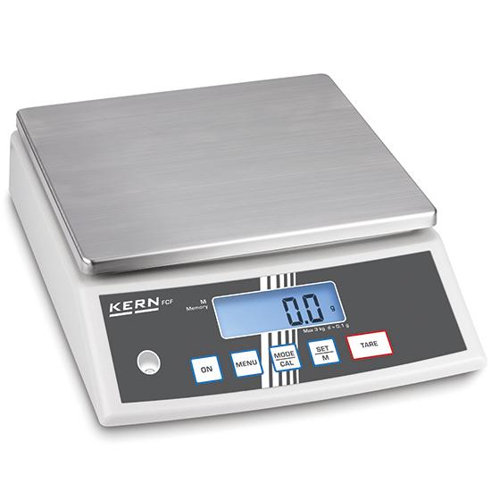 Balance de table en acier inox, charge utile maximum 3 kg, lecture 0,1 g - FCF3K4_0