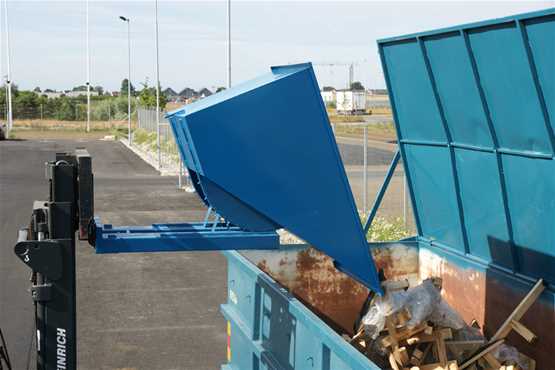 Bennes basculantes 1100 litres pour tri sélectif - fonction automatique de basculement - 10110_0
