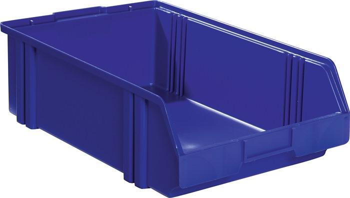 Boîte de rangement à ouverture frontale LK - L500/450 x l300 x H145mm - PS bleu - très résistante aux chocs_0