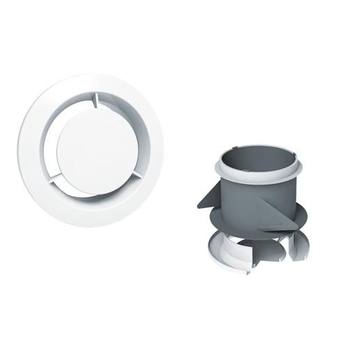 BOUCHE FIXE D'EXTRACTION SANITAIRE + MANCHON PLACO 3 GRIFFES - DIAM 80MM AXELAIR