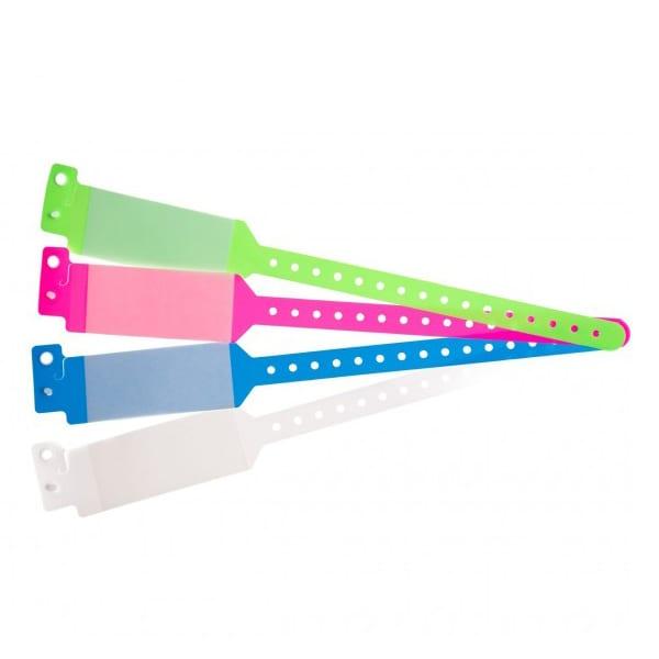 Bracelet hôpital adulte - rabat pour étiquette 32x67mm - résistant à l'eau_0