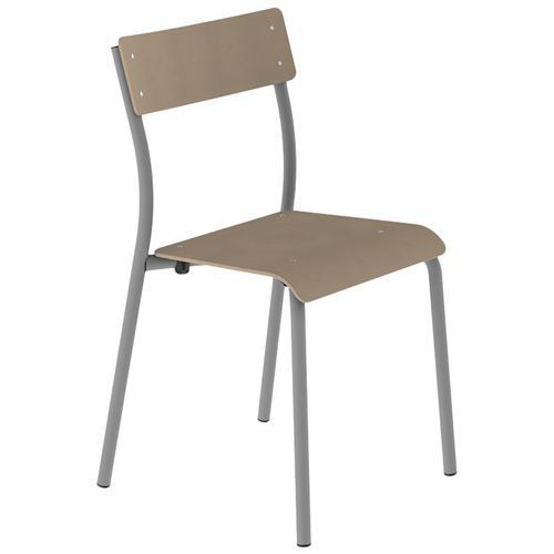 CHAISE ANDRÉ 4P T6 ASS/DOS HÊTRE PIÈTEMENT GRIS 9006 - MOBIDECOR