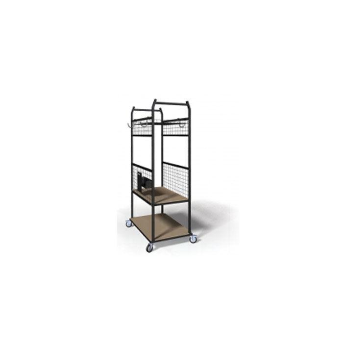 Chariot carrossier charge 250kg - OUTIFRANCE 11577220 - structure acier, 2 plateaux en multiplis et roues Ø125 mm_0