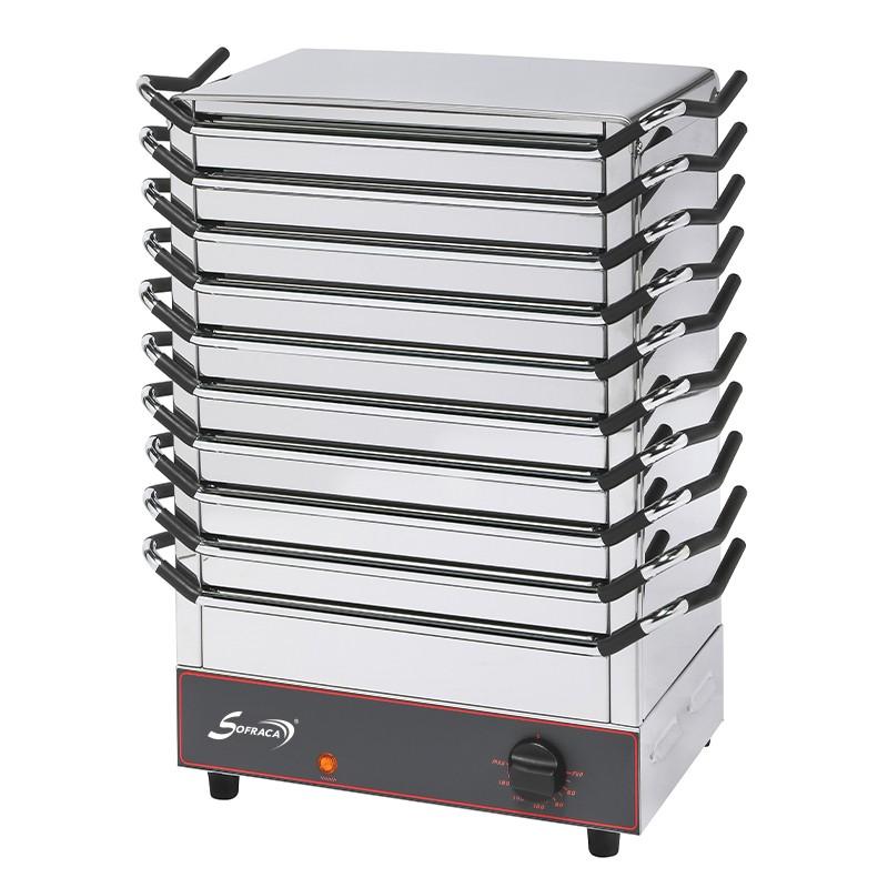 Chauffe plat professionnel monophasé à 10 plaques 270 x 150 mm - P28010_0